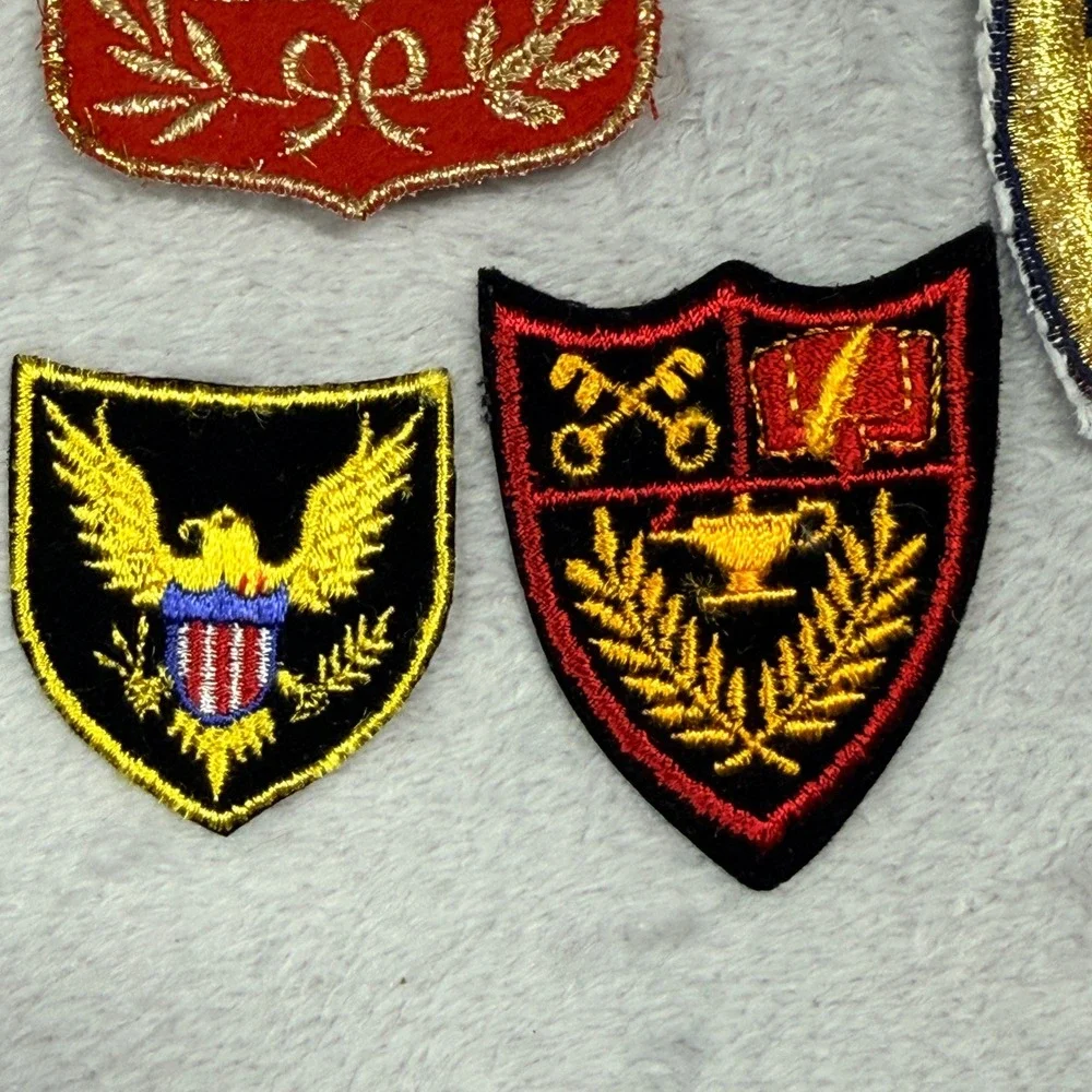 Embroidered Crest Patches Unisex OS Multicolored Nautical Military Set